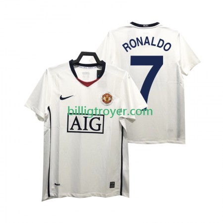 Billige Fotballdrakter Manchester United Ronaldo 7 Premier League 2008 2009 Retro Bortedraktsett Kortermet